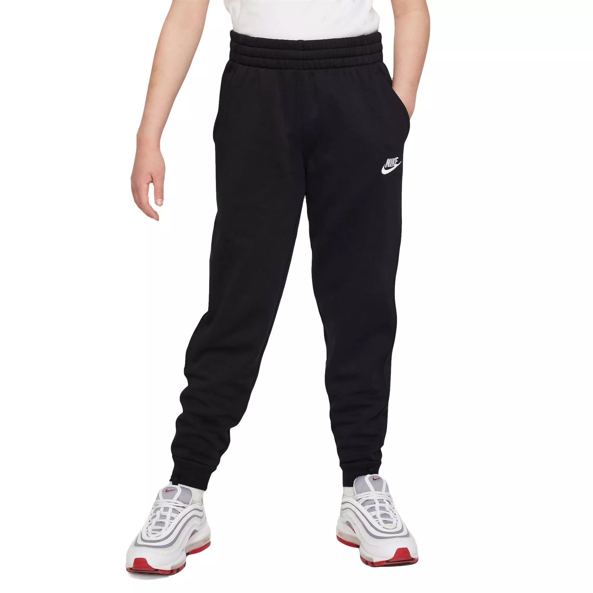 Nike Big Boys Sportswear Club Fleece Joggers Black Hibbett